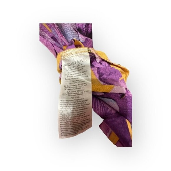 Jacqueline de Yong Purple Gold Kimono 10 - Picture 5 of 8